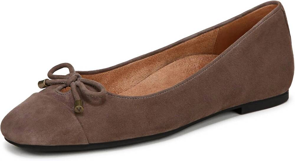 NEW VIONIC women's klara flats in driftwood suede